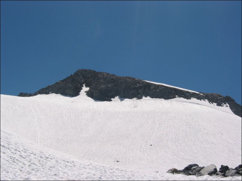 2005-08-20 Lyell (43) look up glacier to summit again